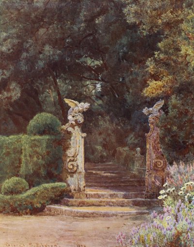 Italiaanse Tuinen: De Drakenpoort, Villa Garzoni door George Samuel Elgood