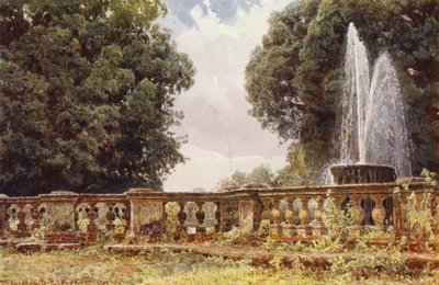 Italiaanse Tuinen: De Grote Fontein, Villa Conti door George Samuel Elgood