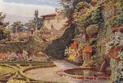 Italiaanse tuinen: Het Palazzo vanaf de Parterre, Villa Palmieri door George Samuel Elgood