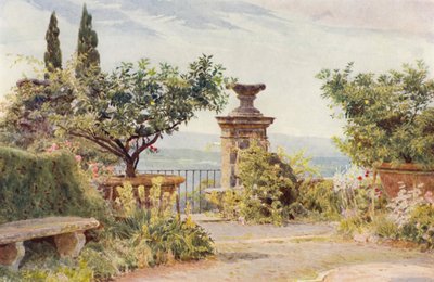Italiaanse tuinen: Villa Amari, Het Belvedere door George Samuel Elgood