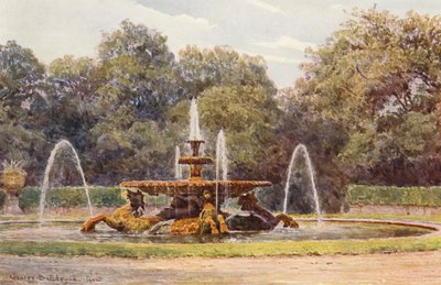 Italiaanse tuinen: Villa Borghese, De Zeepaardfontein door George Samuel Elgood
