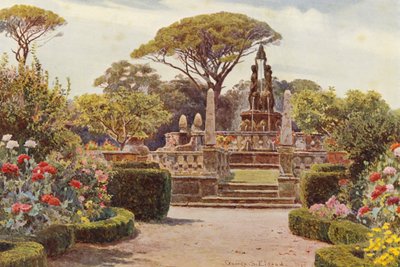 Italiaanse Tuinen: Villa Lante in Bagnaja door George Samuel Elgood