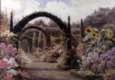 De Taxus Bogen, Murthly Castle, Perthshire door George Samuel Elgood