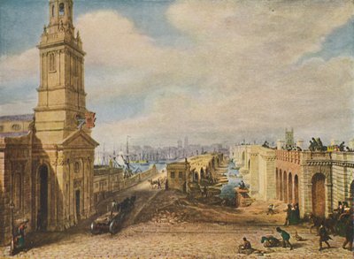 Londense bruggen oud en nieuw, 1831, 1920 door George Scharf