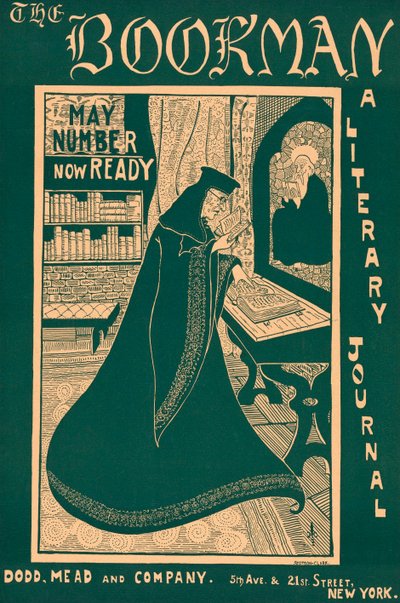 Poster voor een editie van The Bookman door George Scotson Clark