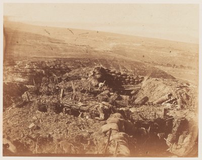 Uitzicht vanaf de Redan richting de Vorontsov-ravijn door George Shaw Lefevre
