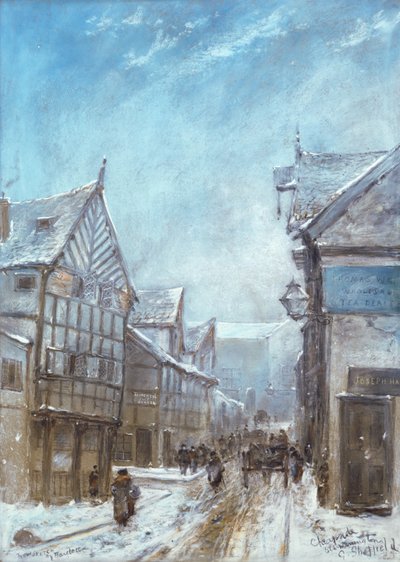Oude Cheapside, Warrington, 1864 door George Sheffield