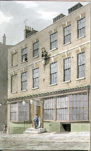 Grieks koffiehuis, Devereaux Court, 1809 door George Shepherd