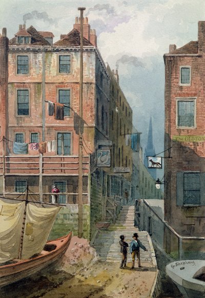 Hungerford Stairs, ca. 1810 door George Shepherd