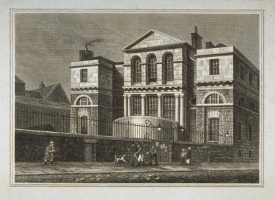 Uitzicht op het Sessions House, Old Bailey, 1812 door George Shepherd