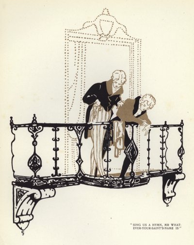 Illustratie voor The Happy Hypocrite door Max Beerbohm door George Sheringham
