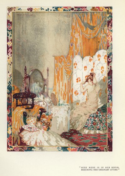 Illustratie voor De Gelukkige Hypocriet door Max Beerbohm (kleur litho) door George Sheringham