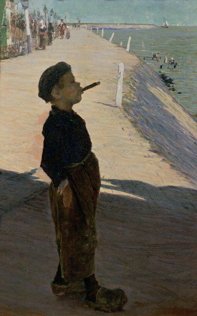 Genieten van het leven, Volendam, Zuiderzee door George Sherwood Hunter
