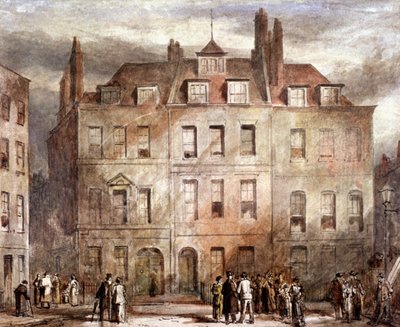 Sheriffs Court, Red Lion Square, Holborn, Londen, c1828 door George Sidney Shepherd