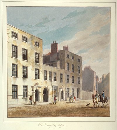 Het Oude Marine Betaalkantoor, Old Broad Street, City of London, 1811 door George Sidney Shepherd