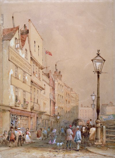 Uitzicht op Smithfield Market, City of London door George Sidney Shepherd