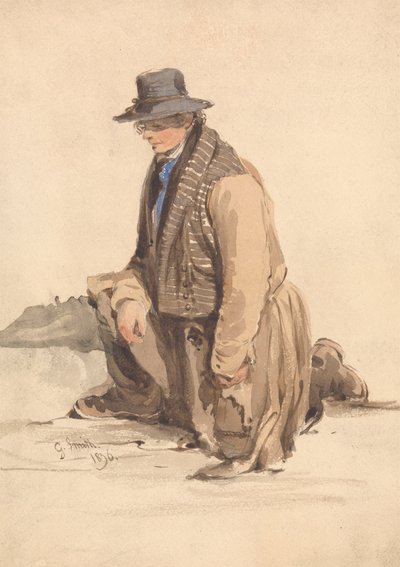 Knielende Man door George Smith