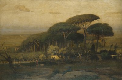 Pijnboombos van de Barberini Villa door George Snr. Inness