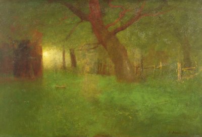 Zonsondergang in de Old Orchard door George Snr. Inness