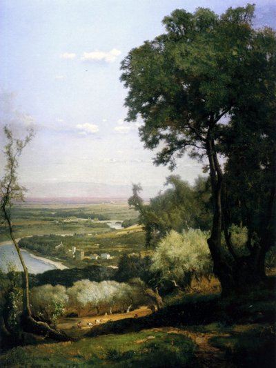 Uitzicht op Perugia, Italië door George Snr. Inness