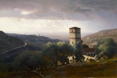 Uitzicht op Rome vanuit Tivoli door George Snr. Inness