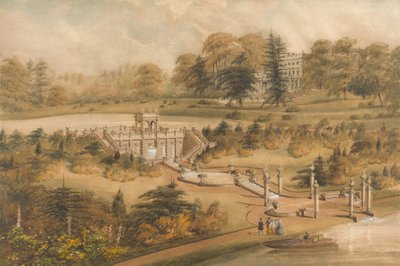 Ontwerp voor Cowley Manor, Gloucestershire door George Somers Clarke