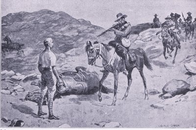 Een dappere daad op de mars naar Hoopstad, Na Pretoria: De Guerrillaoorlog gepubliceerd door Harmsworth Bros Limited 1901 door George Soper