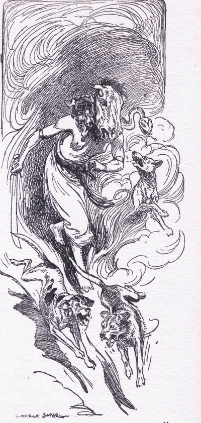 Brimo de wilde heksenjageres, uit De Helden uitgegeven door George Allen en Unwin 1929 door George Soper