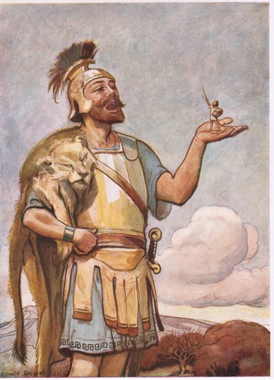 Hercules en de pygmee door George Soper