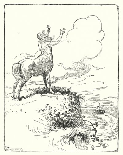 Jason en de Argonauten: "Toen ging hij naar een klif en bad voor hen" (litho) door George Soper