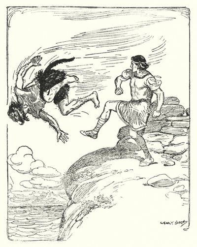 Theseus: "Hij schopte hem van de klif in de zee" door George Soper