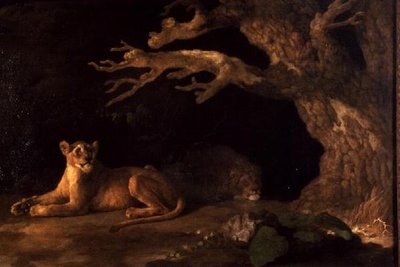 Een leeuw en een leeuwin door George Stubbs
