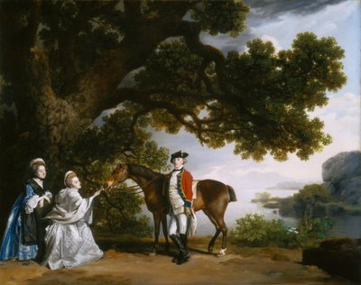 Kapitein Samuel Sharpe Pocklington met Zijn Vrouw, Pleasance, en Mogelijk Zijn Zus, Frances door George Stubbs