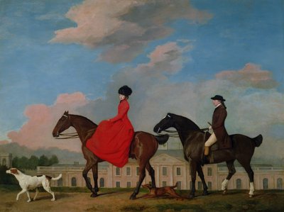 John en Sophia Musters rijden bij Colwick Hall, 1777 door George Stubbs