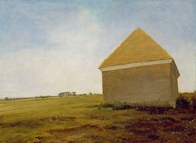 Newmarket Heath, met een afwrijfhuis, c.1765 (na restauratie) door George Stubbs