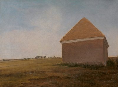 Newmarket Heath, met de Stallen van de Koning bij de Finish van de Beacon Course door George Stubbs