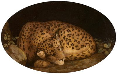 Slapende luipaard door George Stubbs