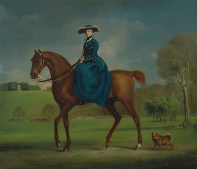De Gravin van Coningsby in het Kostuum van de Charlton Hunt door George Stubbs