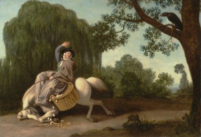 De boerin en de raaf door George Stubbs