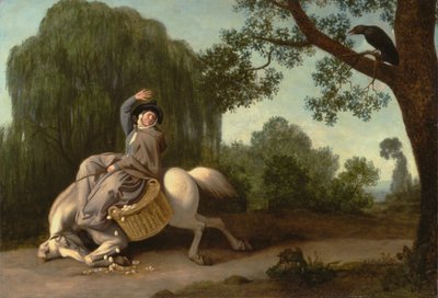 De boerin en de raaf, 1786 door George Stubbs