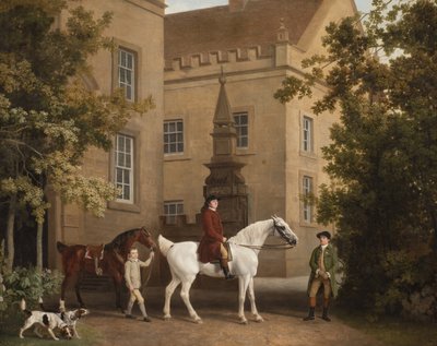 William Henry Cavendish Bentinck, 3e hertog van Portland voor de stallen van Welbeck Abbey door George Stubbs