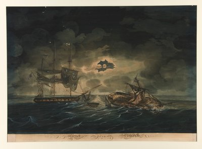 De Hornet (U.S.) en de Peacock (Brits) door George Thresher