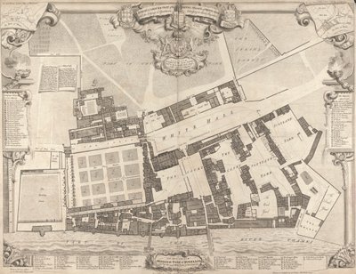 Een Onderzoek & Grondplan van het Koninklijk Paleis in Whitehall door George Vertue