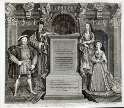 Familia Regia, of De Familie van Hendrik VIII, 1742 door George Vertue