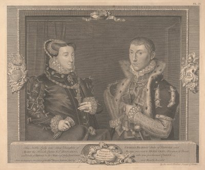 Frances Grey (geboren Brandon), Hertogin van Suffolk en haar Echtgenoot Adrian Strokes door George Vertue