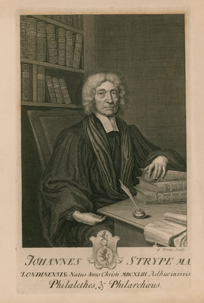 Johannes Strype MA, Philalethes und Philarchaeus door George Vertue