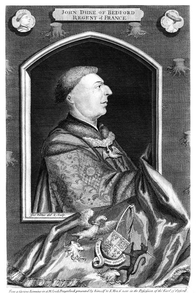 Jan van Lancaster, 1e Hertog van Bedford, 18e eeuw door George Vertue