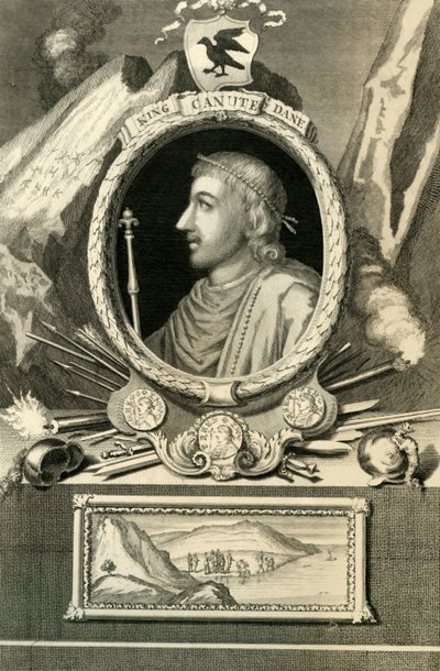 Koning Knoet de Deen, 1732 door George Vertue