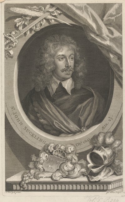 Sir John Suckling door George Vertue
