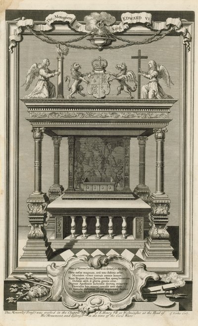 Het monument van koning Edward VI door George Vertue